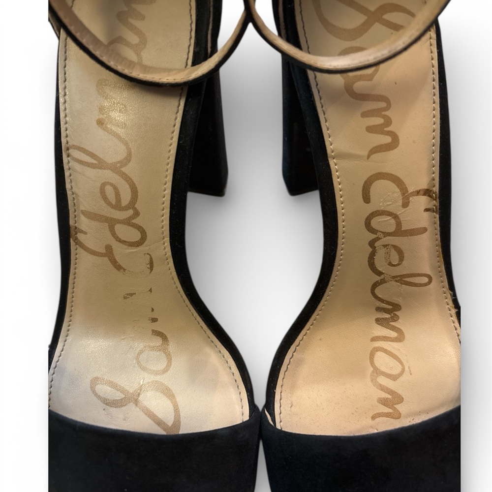 ✨ Sam Edelman Black Suede Ankle-Strap Heels ✨ - Picture 7 of 12